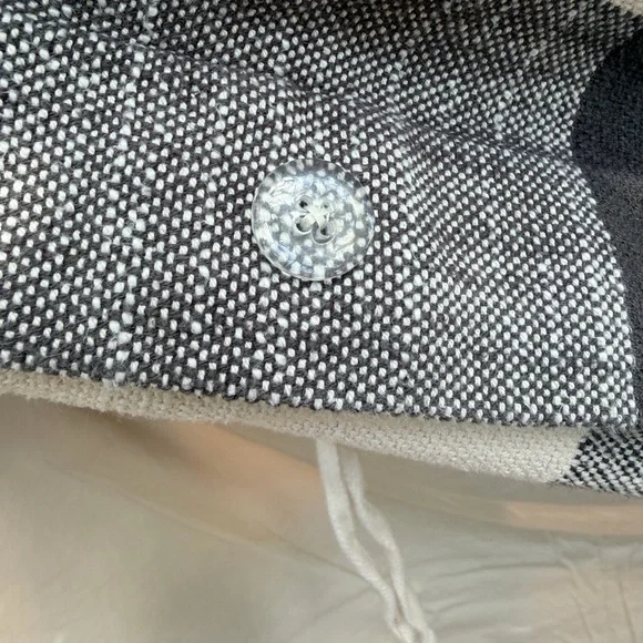 Pottery Barn Buffalo Check Duvet Cover King/Cal King Black Ivory 100% Cotton - Picture 5 of 12